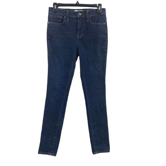 Madewell Dark Wash Jeans Womens Pants Mid Rise Skinny Size 26 x 27 Orland MA938 - Picture 4 of 16